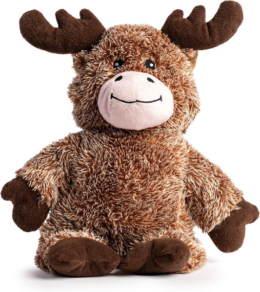 fabdog Fabtough Fluffies Squeaky Moose Fun Plush Dog Toys - Large