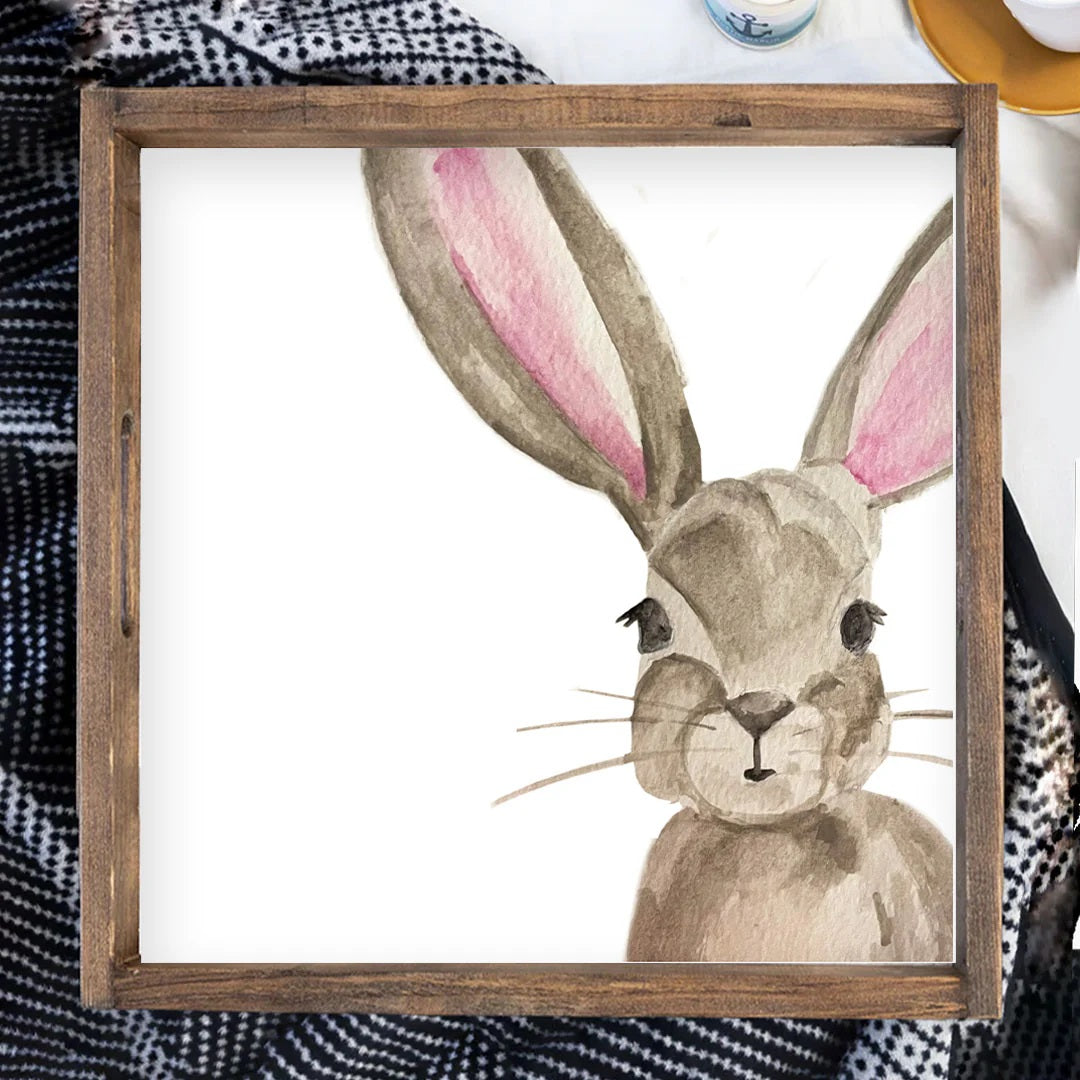 Rustic Marlin Bunny Wooden Serving Wood Trays