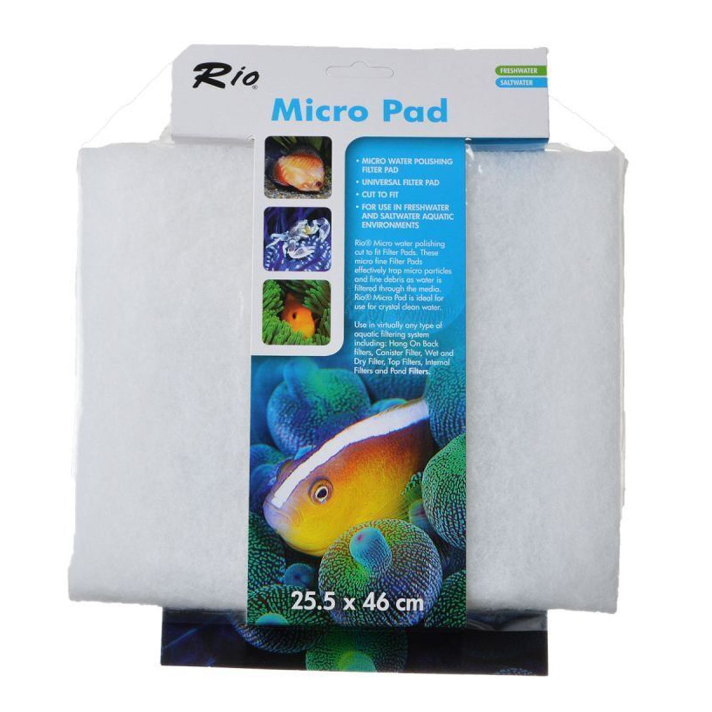 Rio Micro Pad - Universal Filter Pad - 18" x 10"W - (25.5 cm x 46 cm)