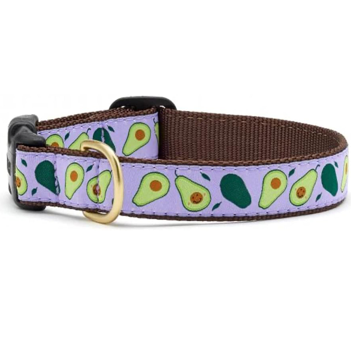 Up Country Avocado Pattern Dog Collar, Large (15 To 21 inches) 1 Inch Wide Width