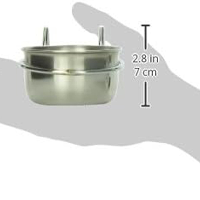 QT Dog Stainless Steel Pet Bowl Coop Cup with Hook - 30 oz