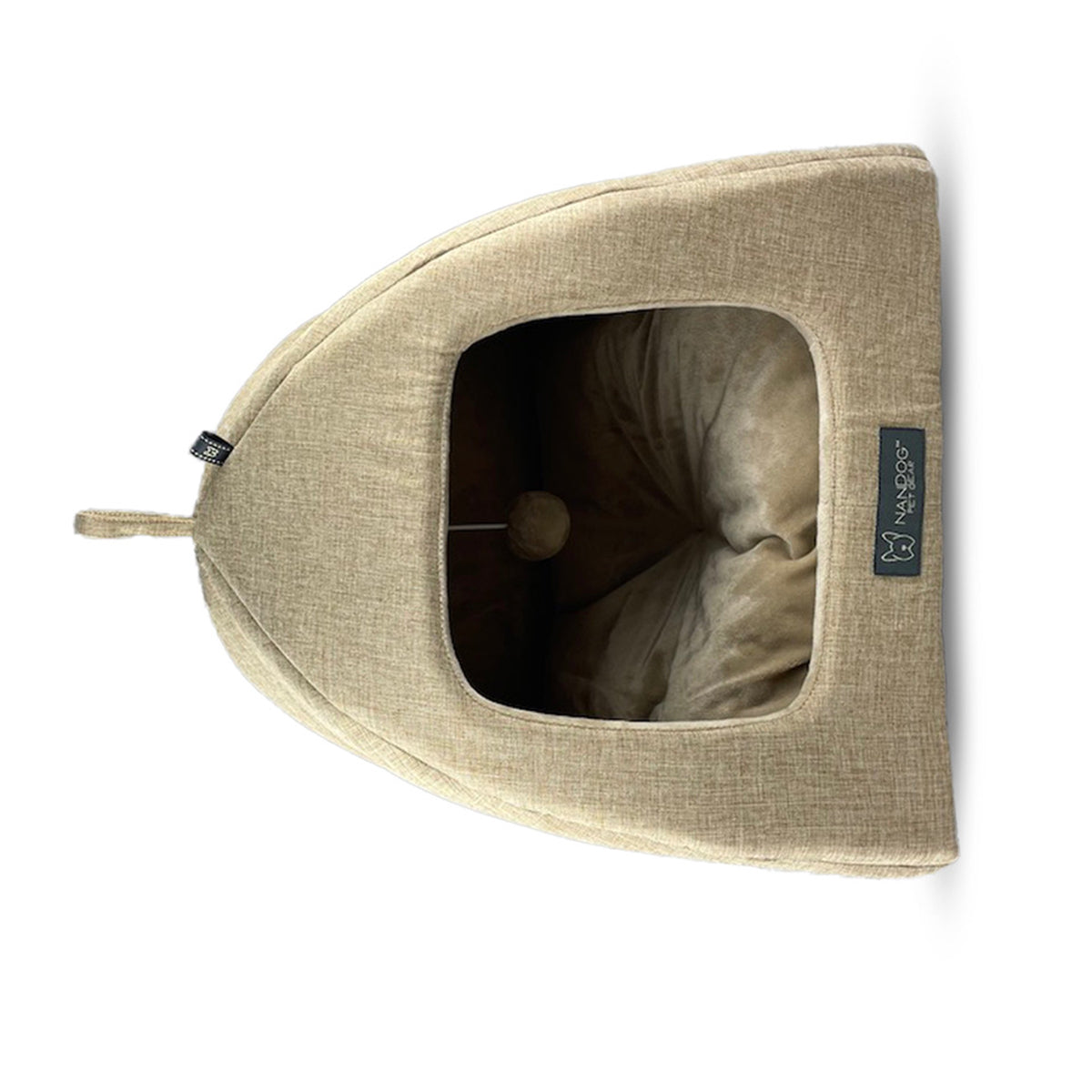 Nandog Pet Gear Cassel Cat Hut Tan - Brown