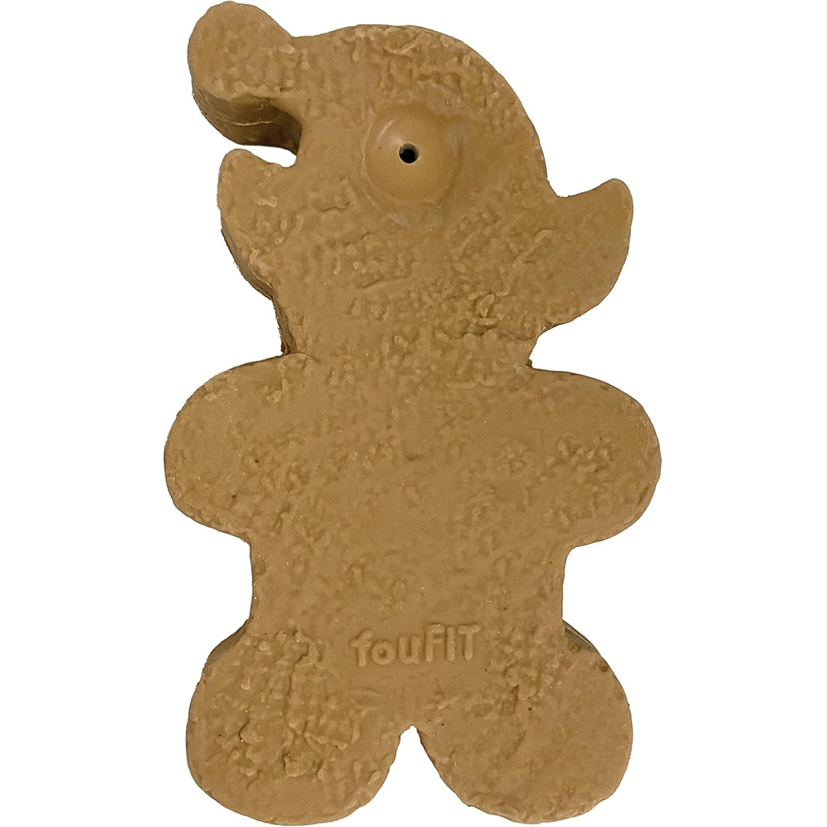 fouFIT Holiday Gingerbread Elf Christmas Cookie Chews Latex Squeak Dog Toy