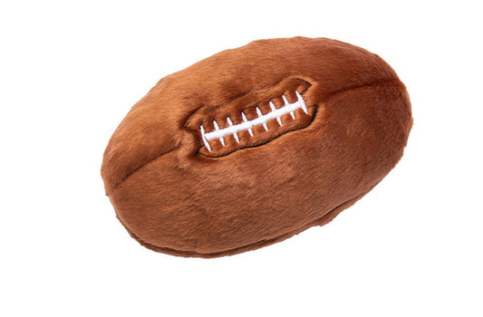 Fluff & Tuff Football Plush Dog Toy