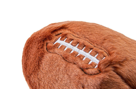 Fluff & Tuff Football Plush Dog Toy