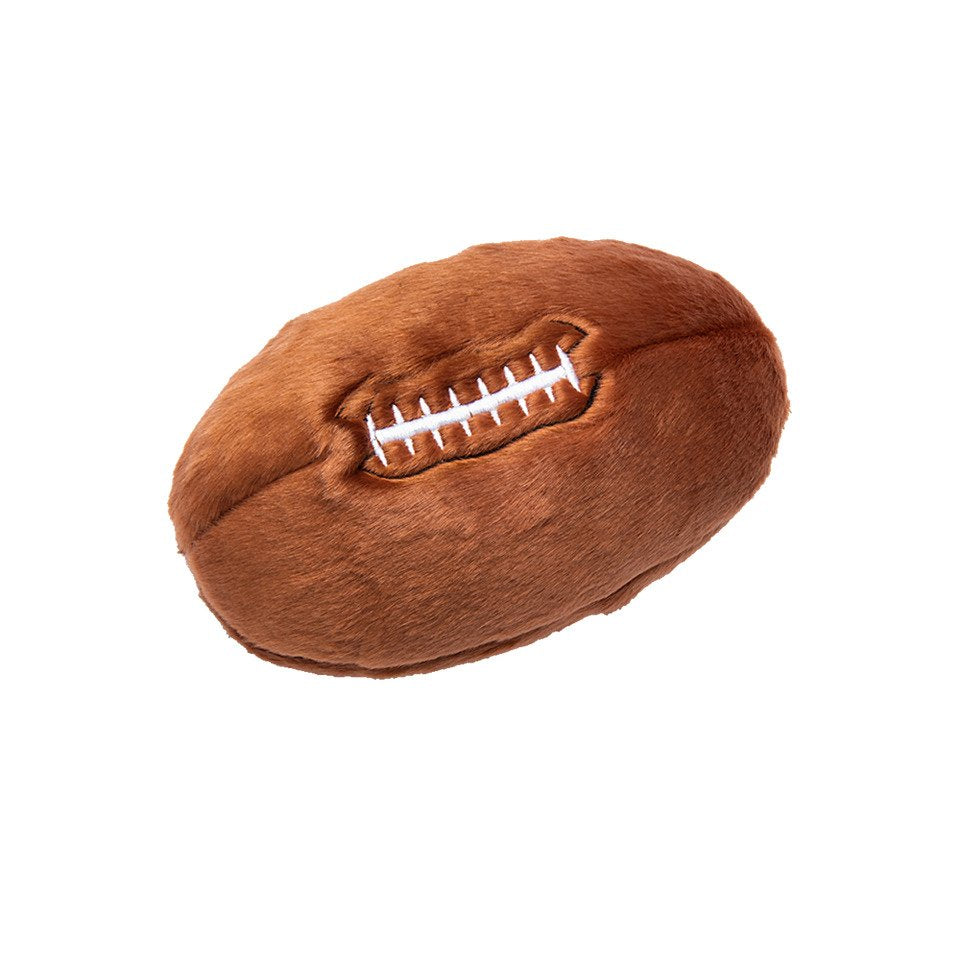 Fluff & Tuff Football Plush Dog Toy