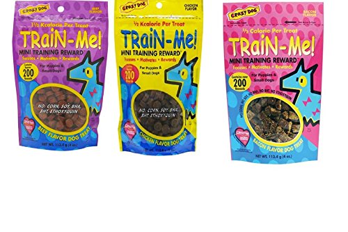 3-Pack Crazy Dog Variety Bundle Train-Me Training Rewards for Dogs 12 Total oz