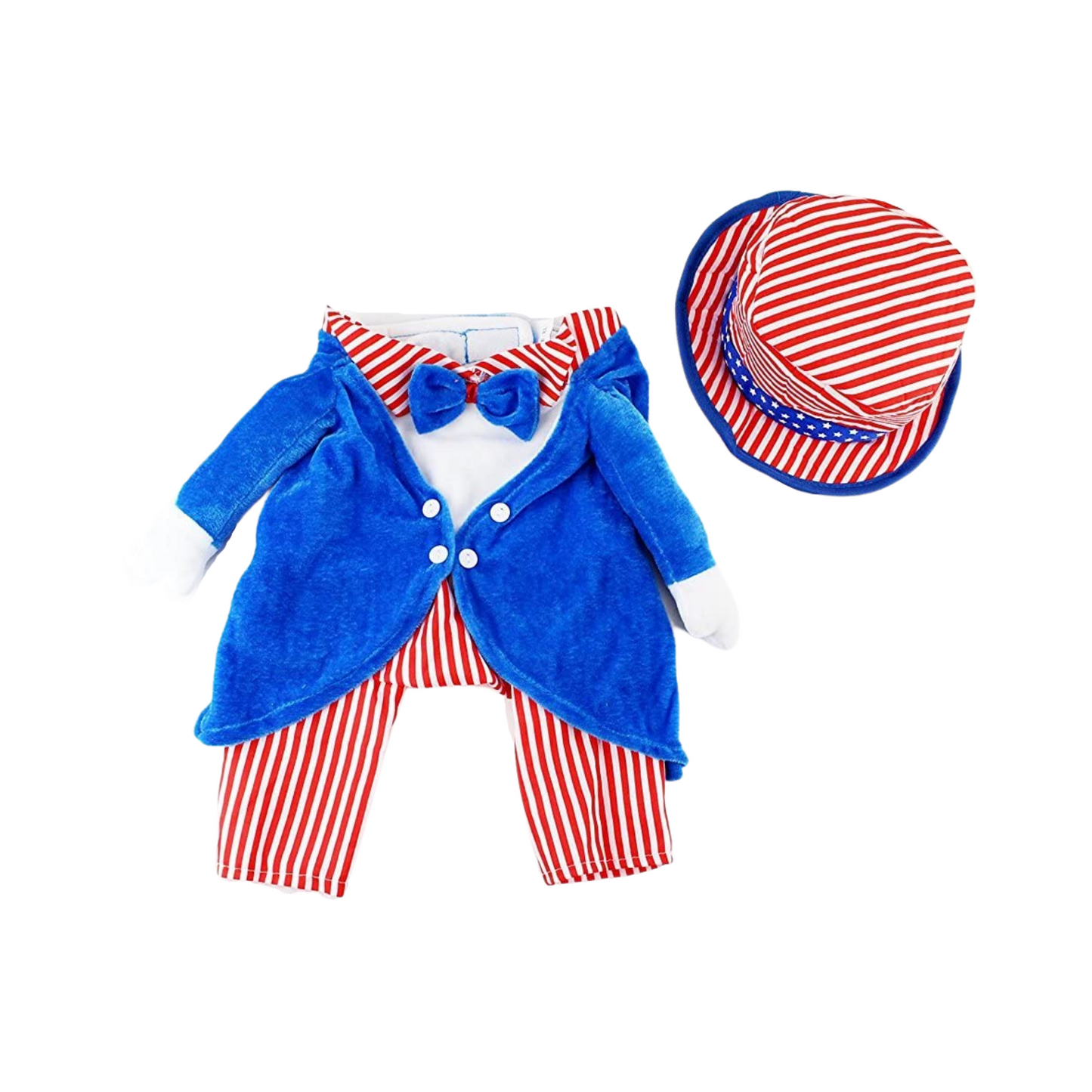 Midlee Uncle Sam 4th of July Fake Arms Dog Costume