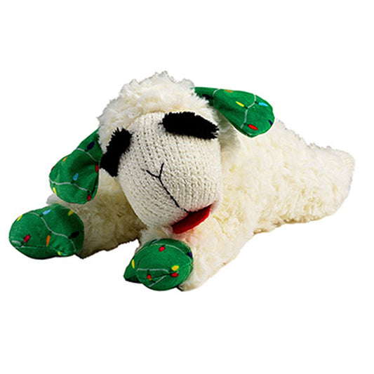 Multipet Christmas Lamb Chop Dog Toy -10.5"