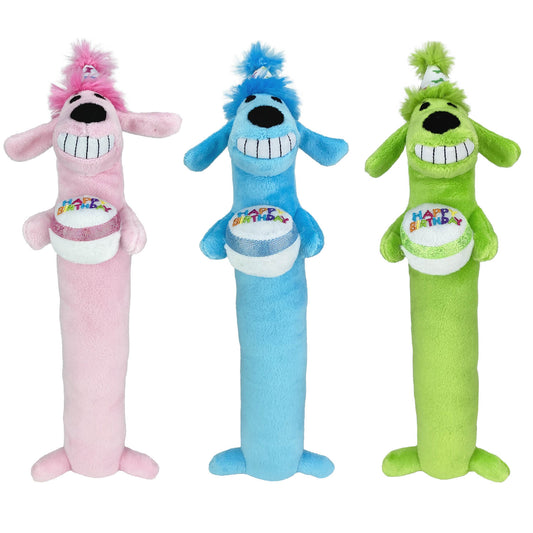 Multipet Birthday Loofa Dog Toy Medium - 12'(Pink)