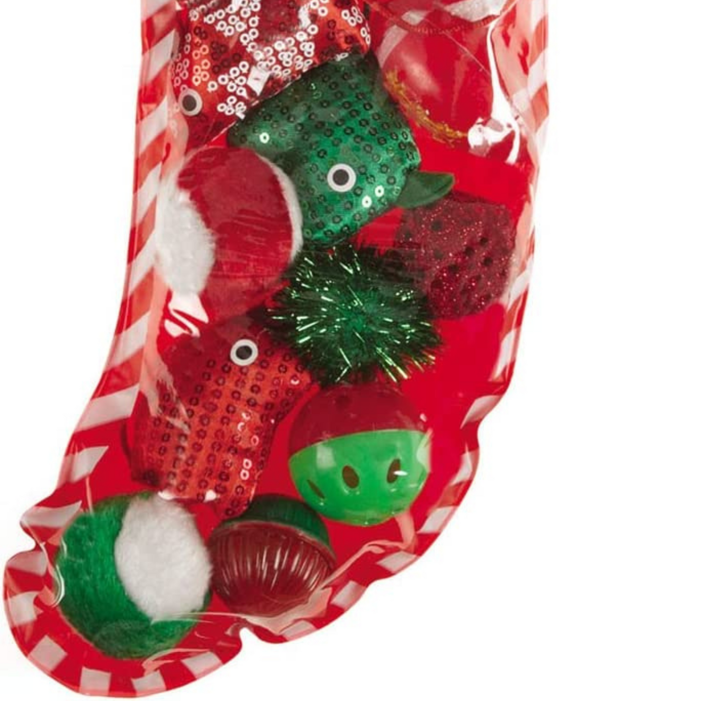 Zanies Secret Santa Stockings with 18 Cat Toys