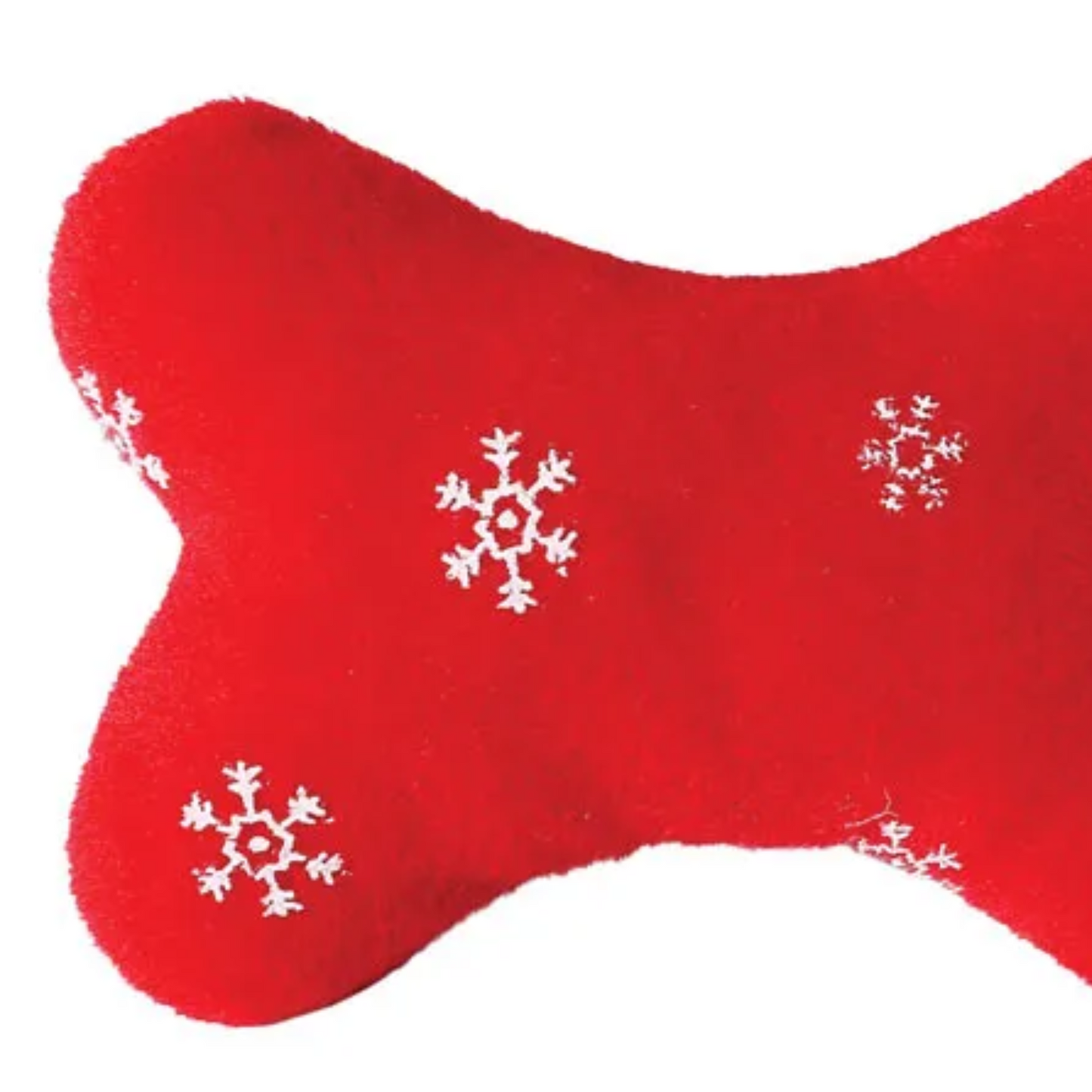 Zanies Plush Blizzard Bones Dog Toy, Large, Red