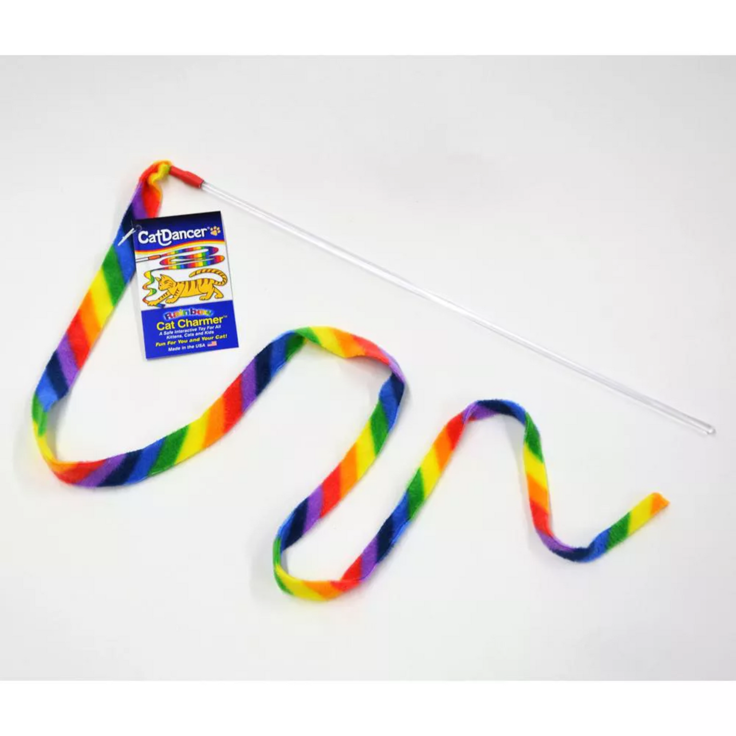 3-Pack Rainbow Cat Dancer-Cat Charmer Wand,Teaser-Cat & Kitten Toy!