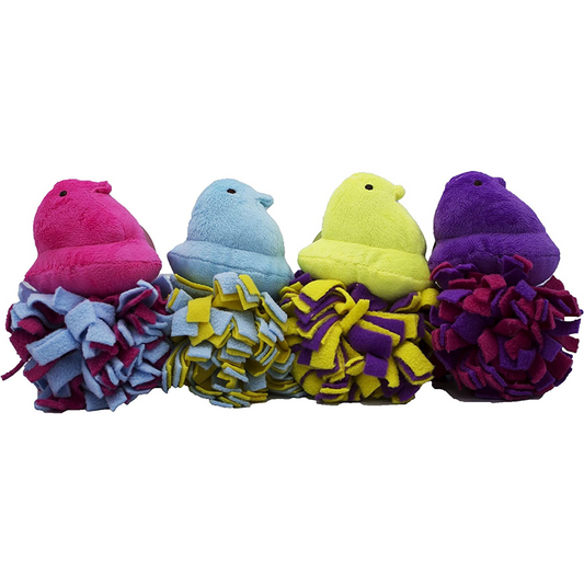 Peeps Fleece Bottom Plush Chick Squeaky Pet Toy (Purple)