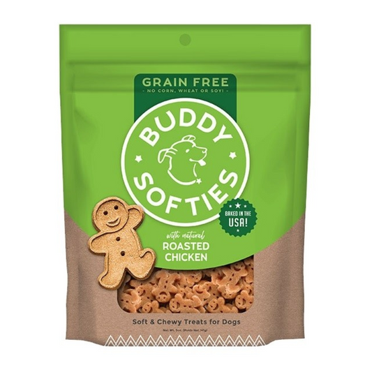 Buddy Biscuits Grain Free Soft & Chewy Chicken Dog Treats 5 oz Each, 3 Pack