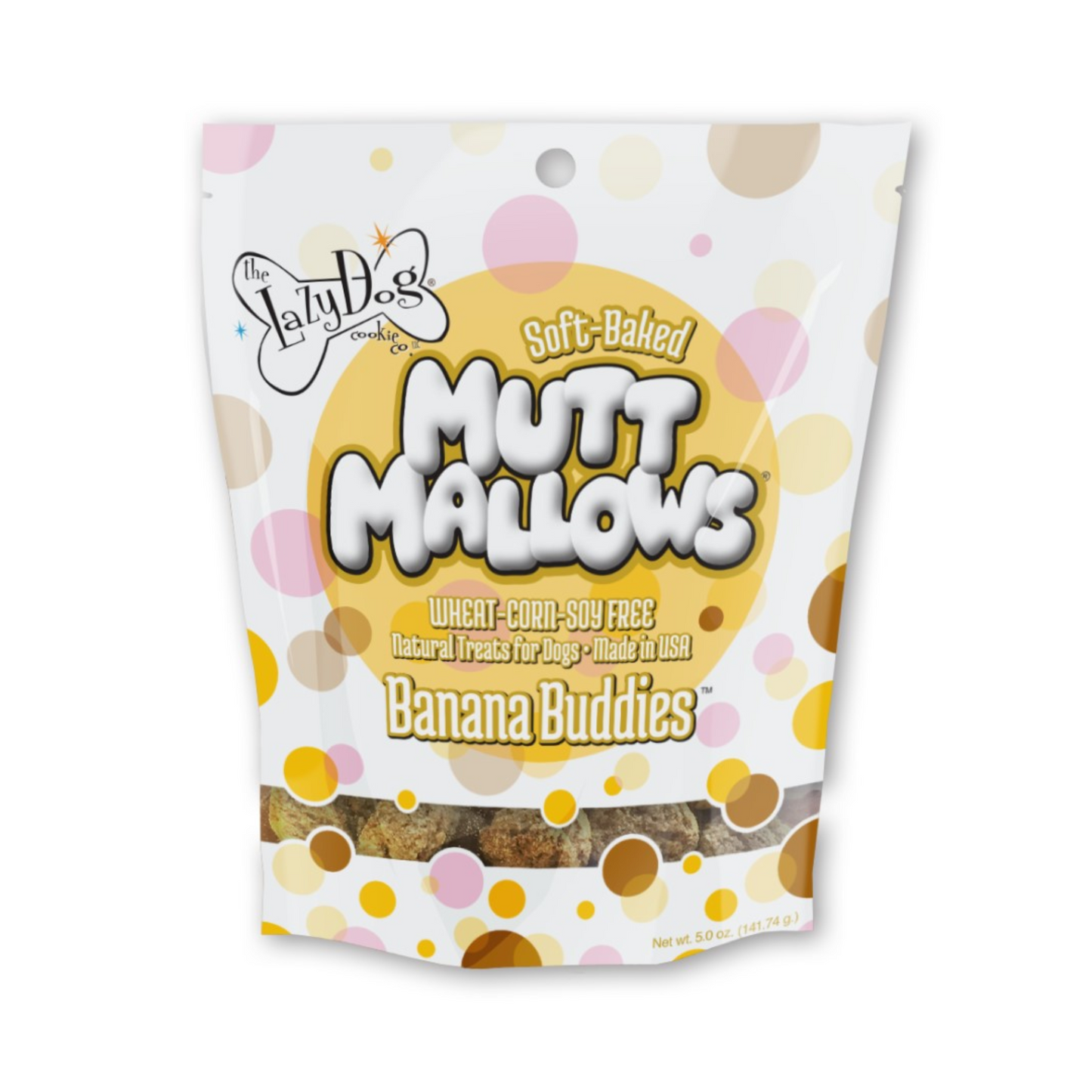 The Lazy Dog Cookie Co. Mutt Mallows Banana Buddies Soft-Baked Dog Treats, 5 oz.