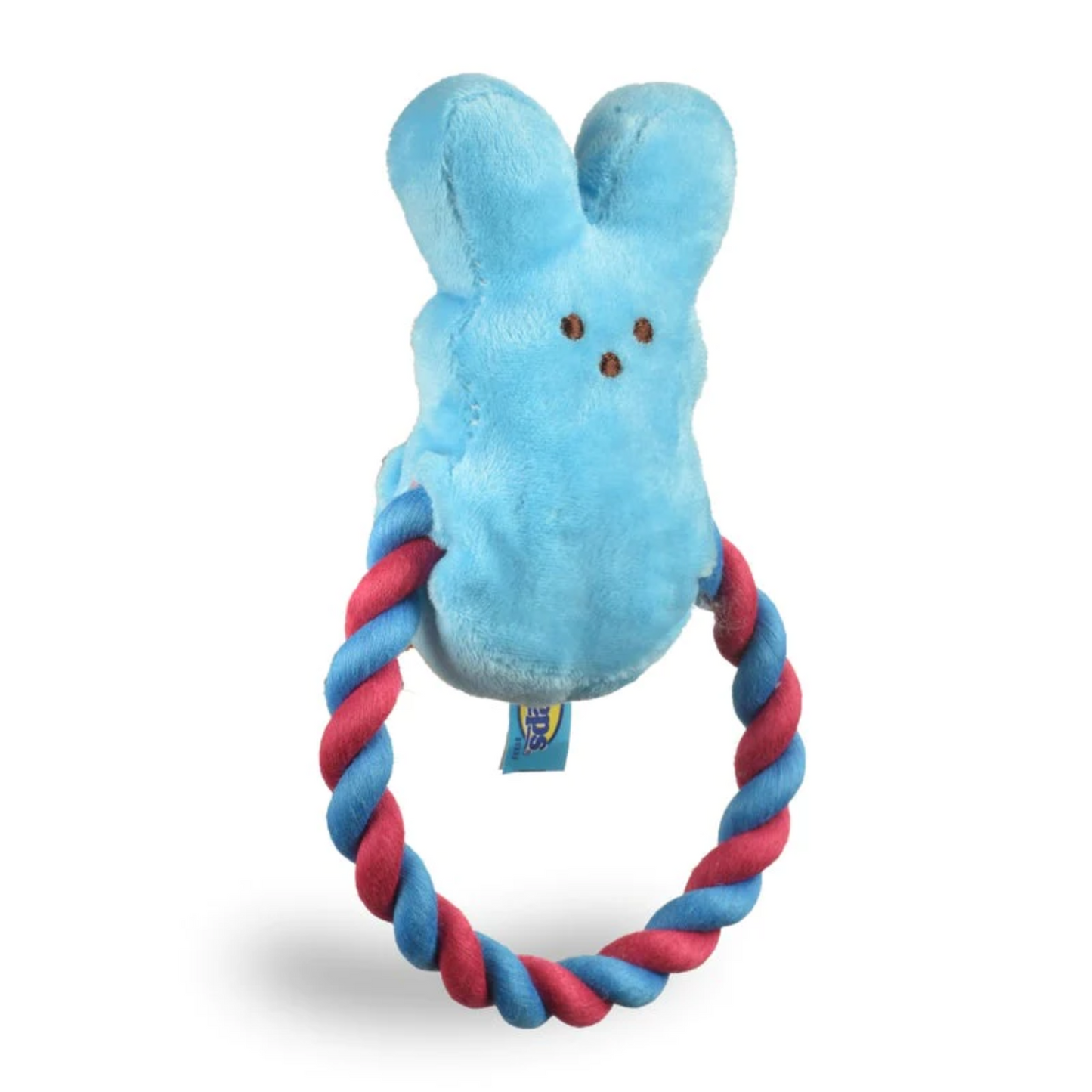 Peeps Squeaky Rope Dog Toy (Blue Bunny)