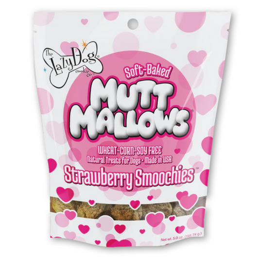 The Lazy Dog Cookie Co. Mutt Mallows Strawberry Smoochies, 5 oz.