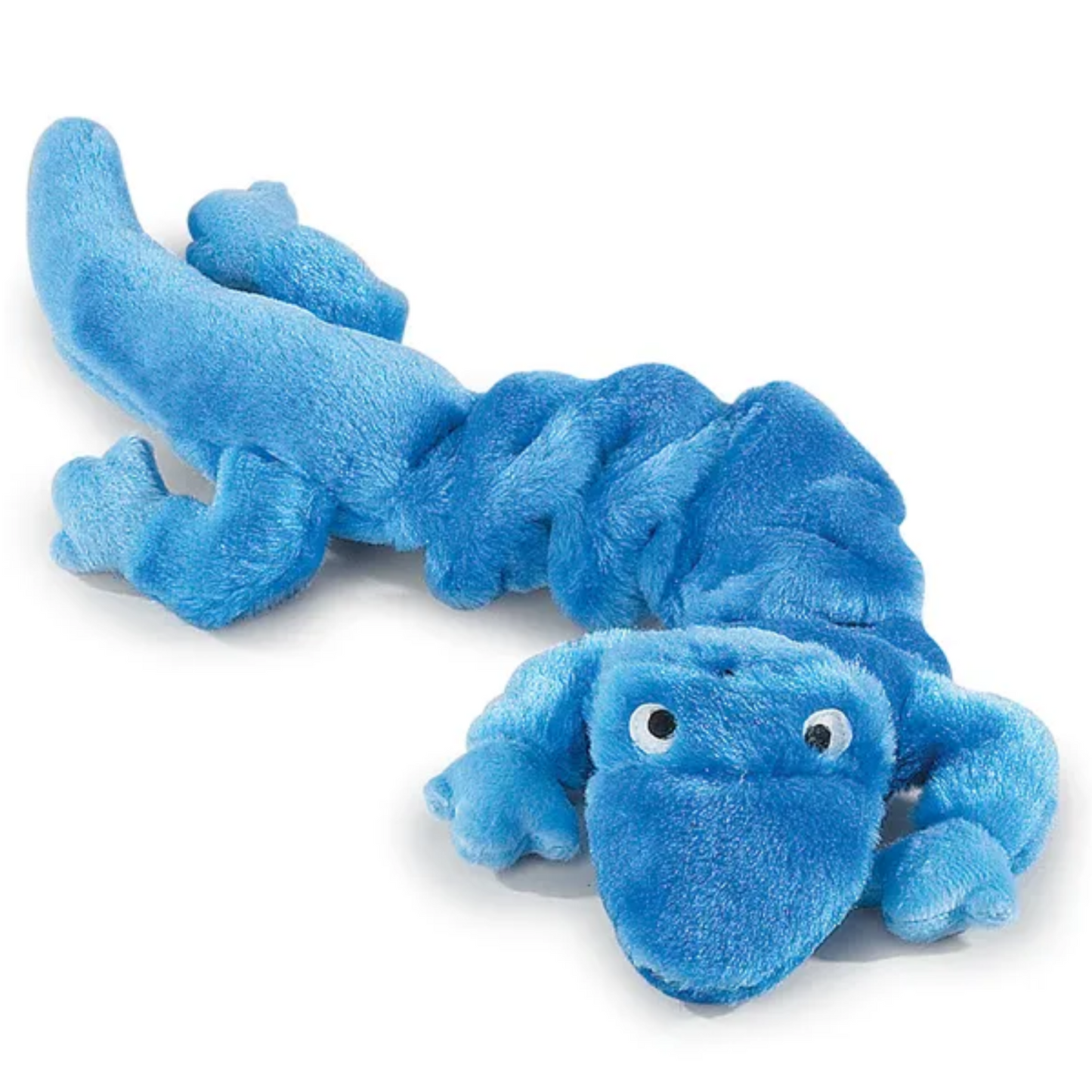 Zanies Plush Bungee Geckos Dog Toy, 16-inch, Bundle of 4 (Blue, Neon Green, Orange, and Purple)