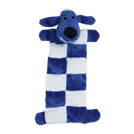 Loofa Hanukkah Squeaker Mat Dog Toy, 12-Inch
