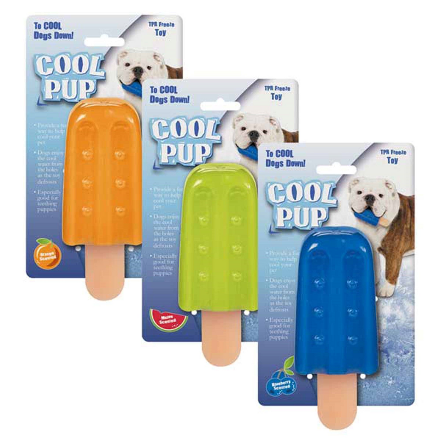 Cool Pup Cooling Popsicle Dog Chew Toy, Orange, Large