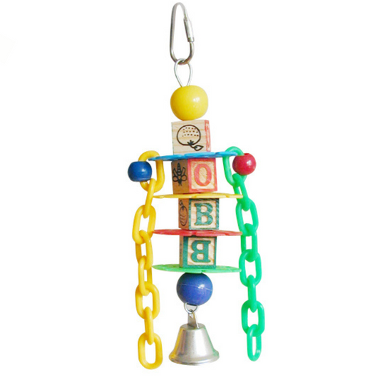 AE Cage Company Happy Beaks Petite Learning Blocks Assorted Bird Toy