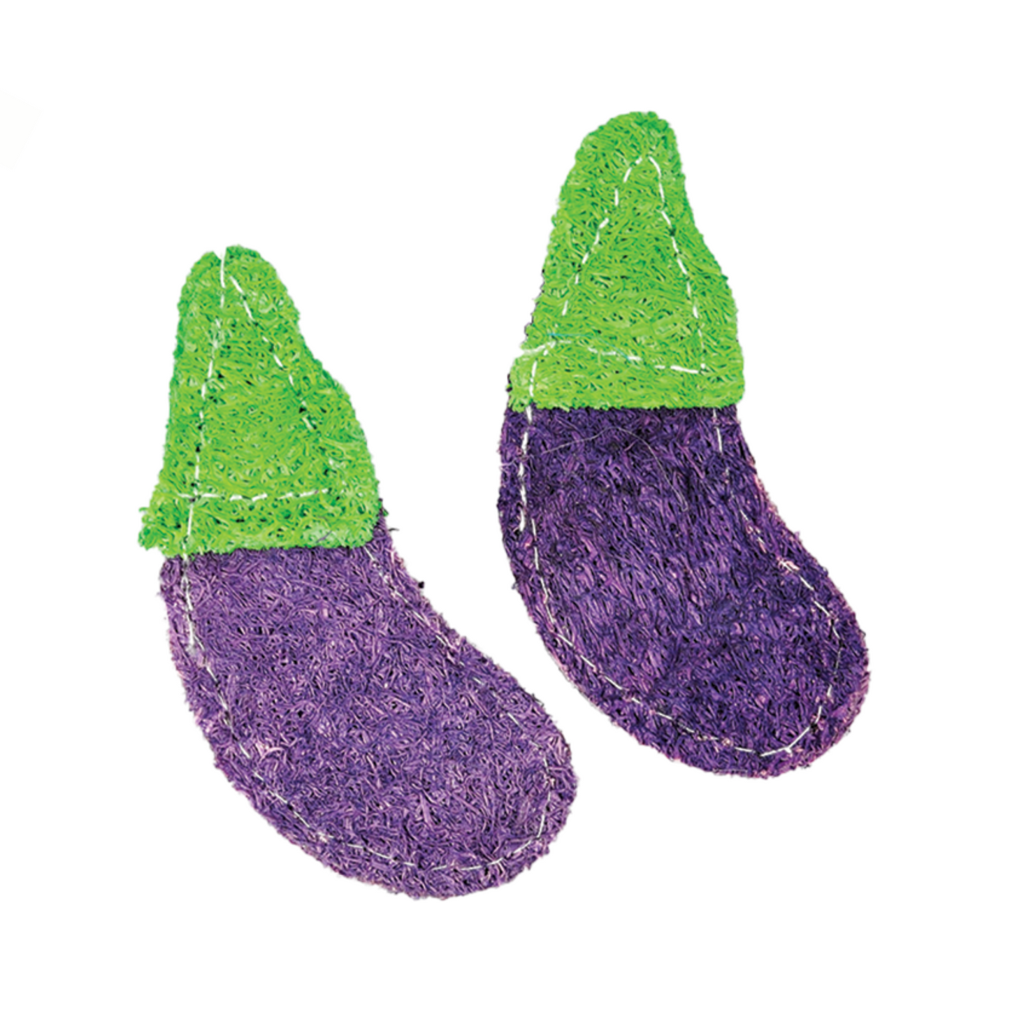 AE Cage Company Nibbles Eggplant Loofah Chew Toys - 2 count