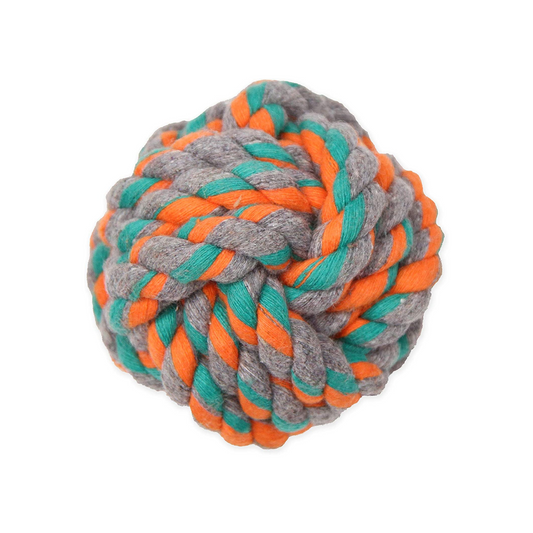 Mammoth Cottonblend Monkey Fist Ball Flossy Dog Toy 2.5" Mini - DS