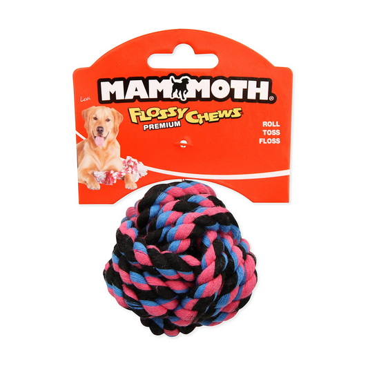 Mammoth Cottonblend Monkey Fist Ball Flossy Dog Toy 2.5" Mini - DS