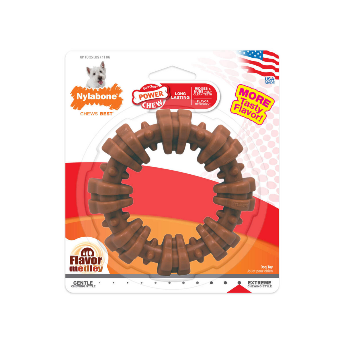 Nylabone Dura Chew Textured Ring - Flavor Medley