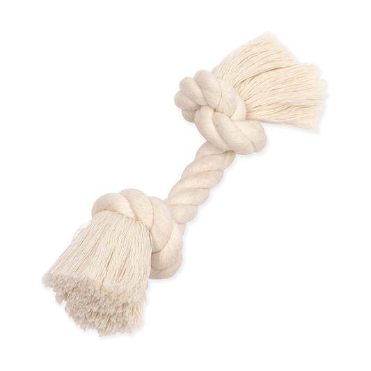 Flossy Chews Rope Bone - White- Mini (6" Long)