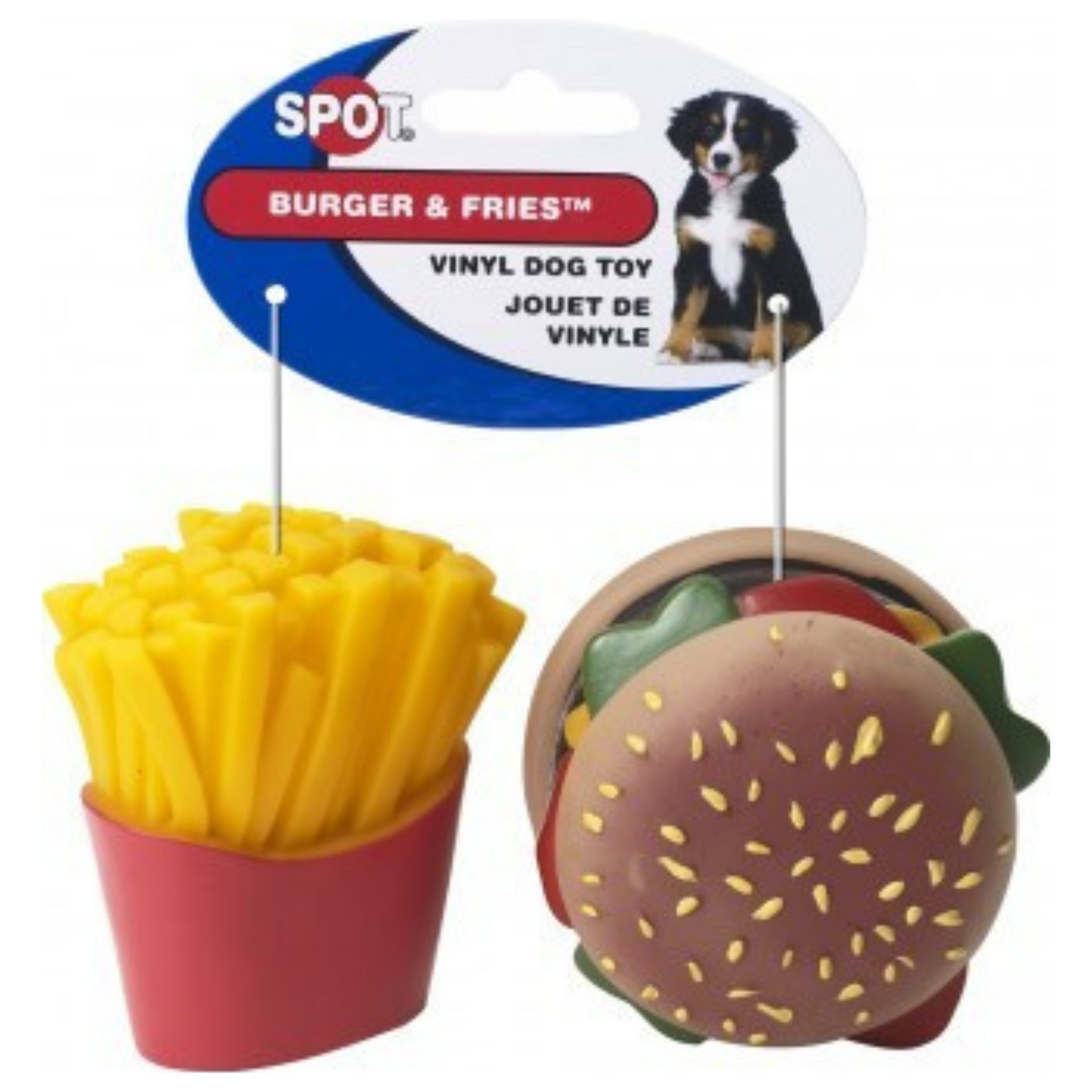 Spot Vinyl Hamburger & Fries Dog Toy - DS