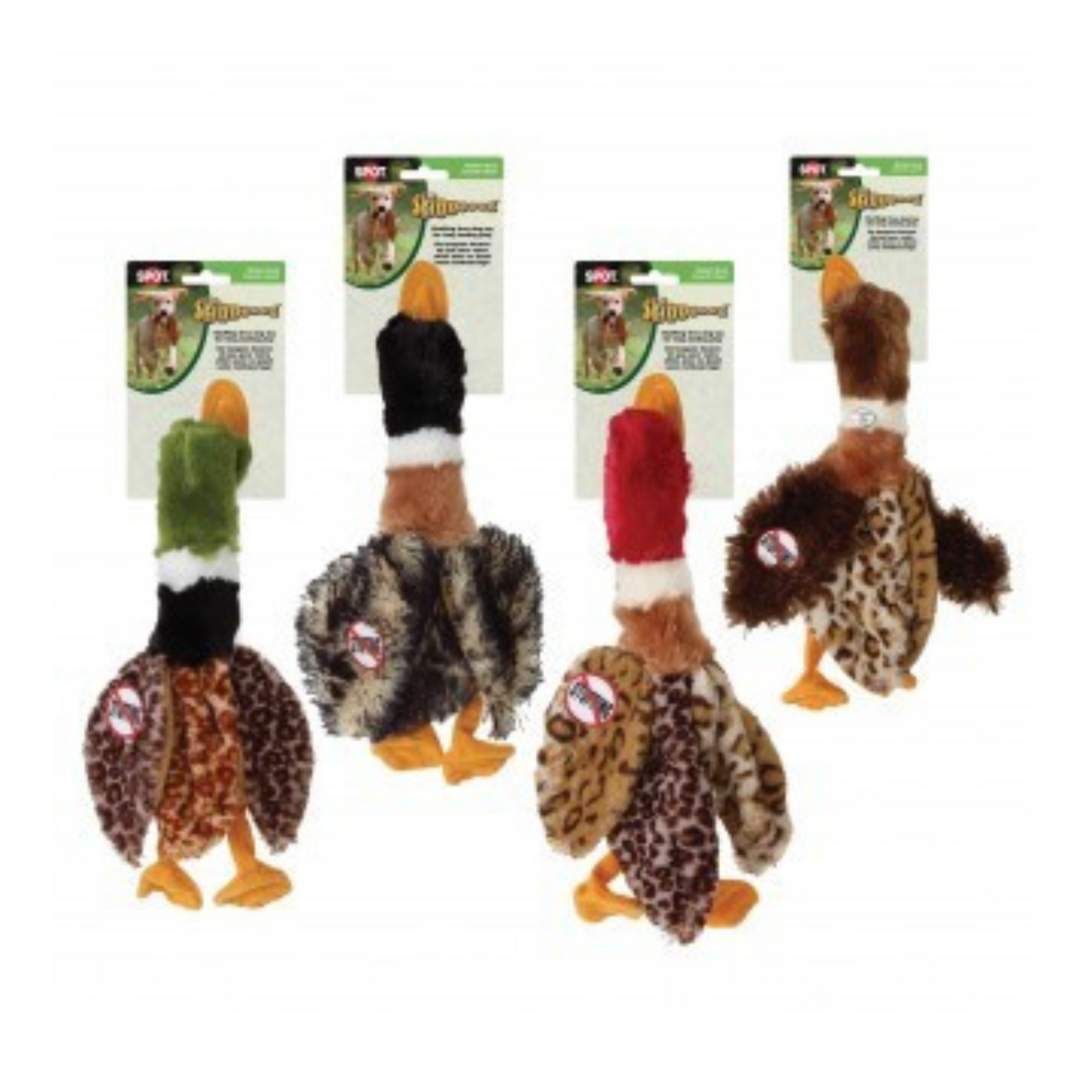 Spot Skinneeez Plush Mallard Duck Dog Toy- 14" Long- 1 Count Assorted