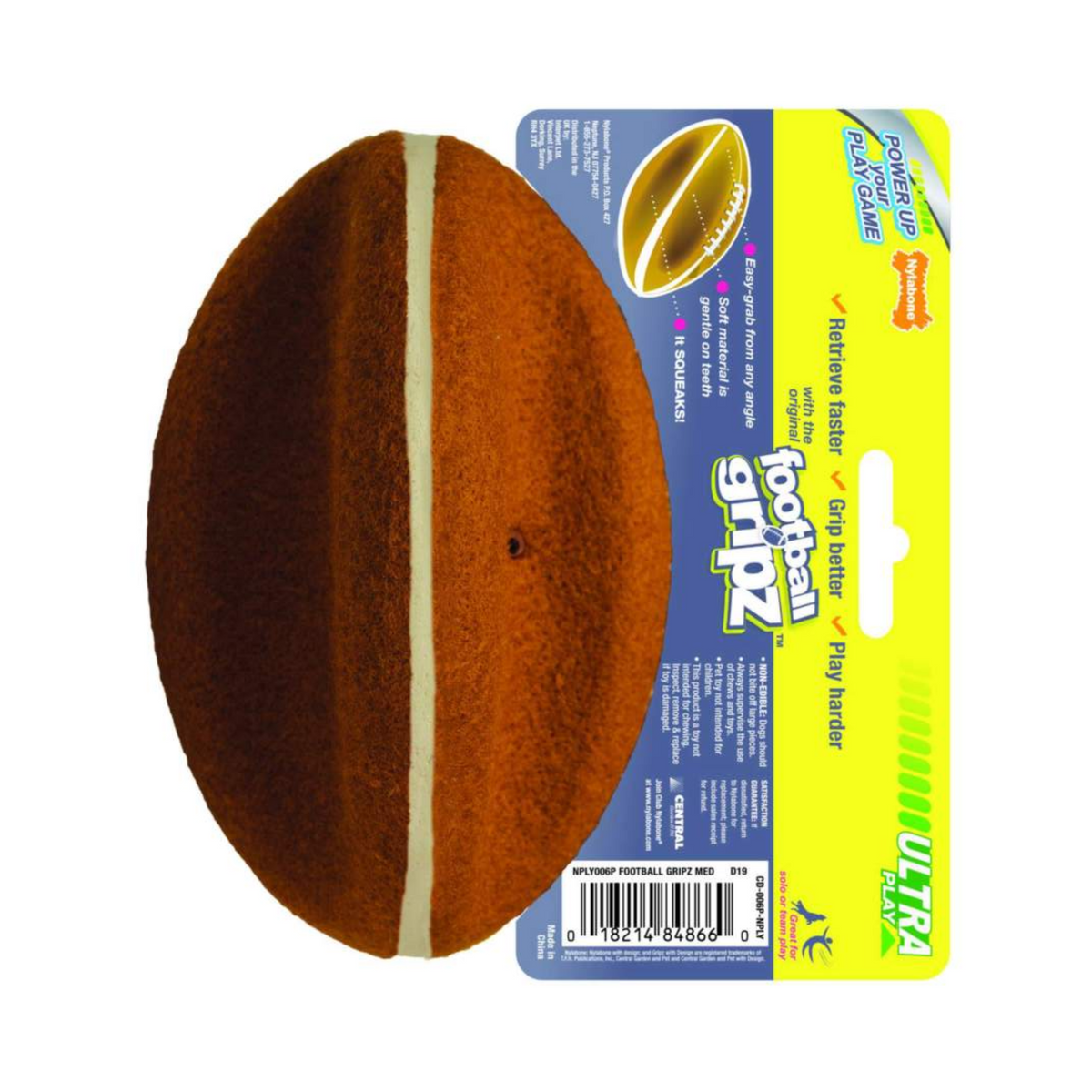 Nylabone Power Play Football Large Dog Toy -8.5"