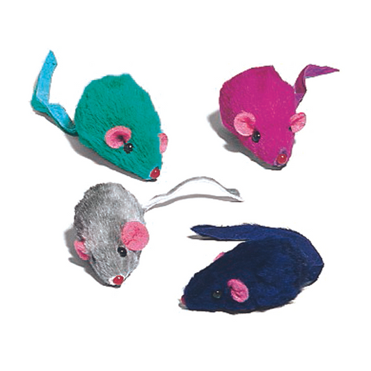 Spot Colored Fur Mice Cat Toys - DS