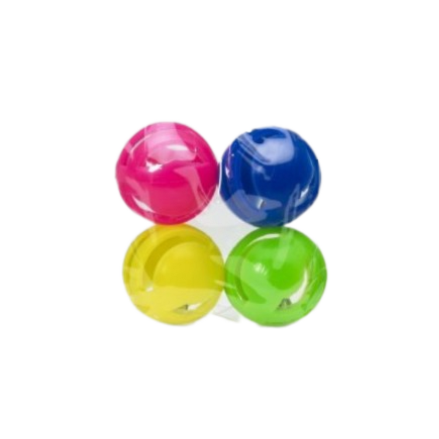 Spot Slotted Balls with Bells Inside Cat Toys - 4 Pack