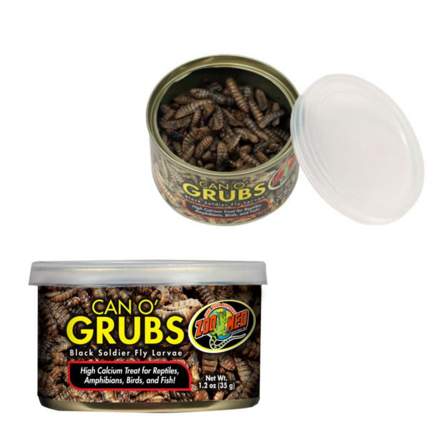 Zoo Med Can O Grubs Black Soldier Fly Larvae High Calcium Treat-DS