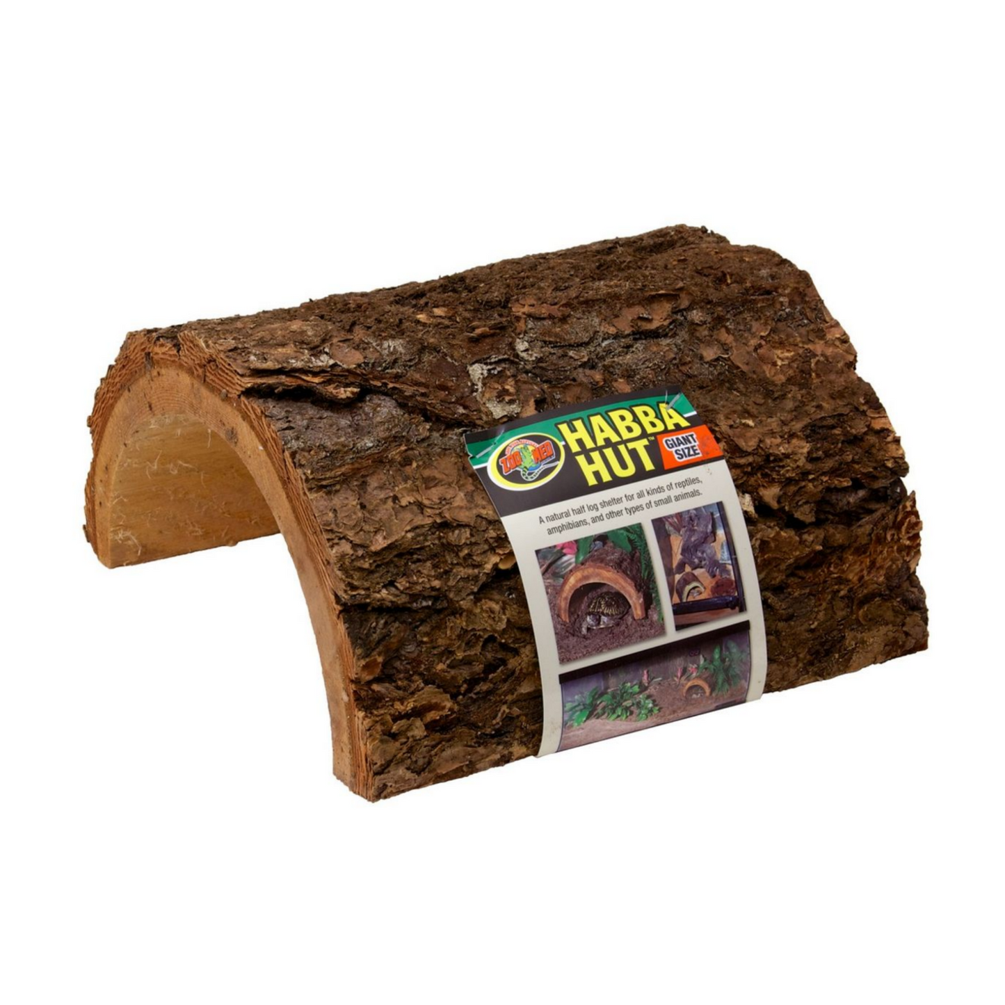 Zoo Med Habba Hut Natural Half Log with Bark Shelter - Small - DS