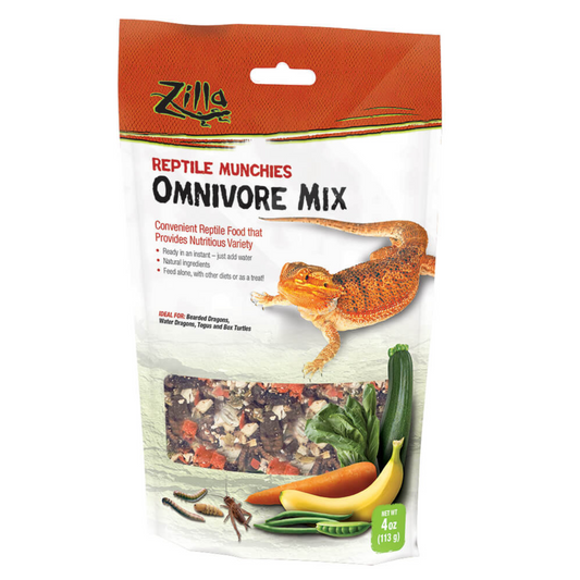 Zilla Reptile Munchies - Omnivore Mix with Calcium - DS