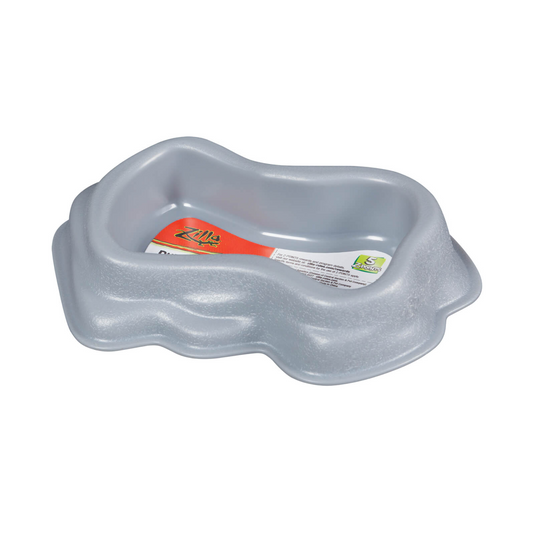 Zilla Decor Durable Dish for Reptiles Grey - Medium - DS