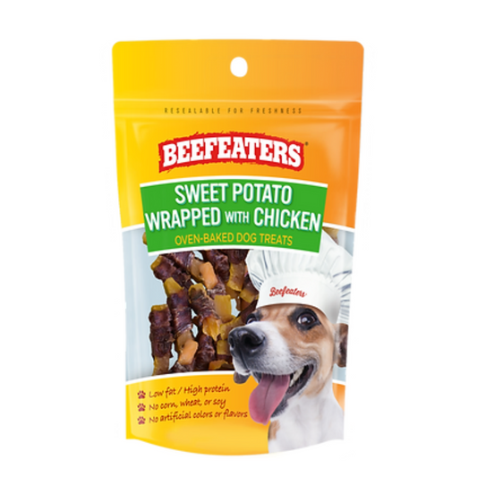 Beefeaters Oven Baked Sweet Potato Wrapped with Chicken Dog Treat - DS