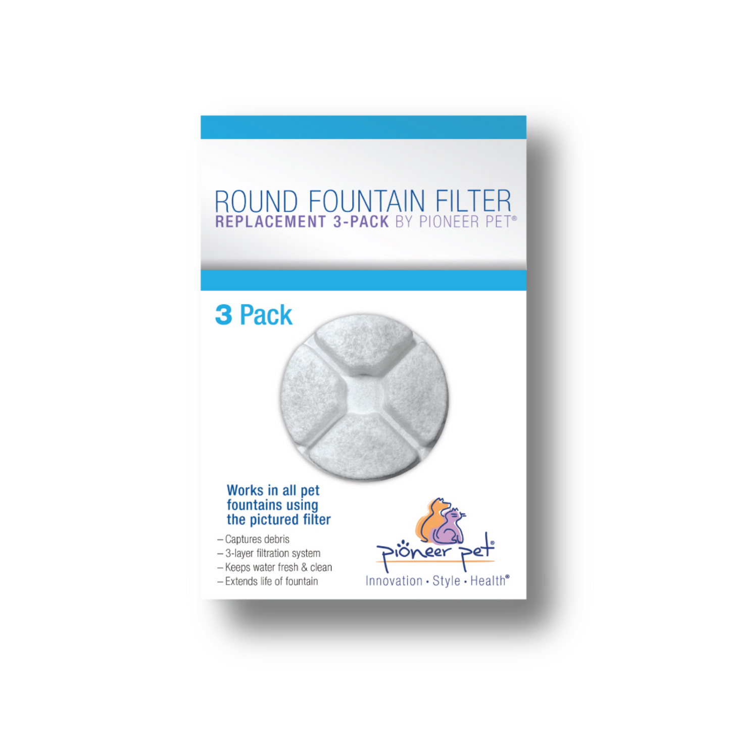 Pioneer Pet Replacement Filters For Vortex Drinking Fountain - DS