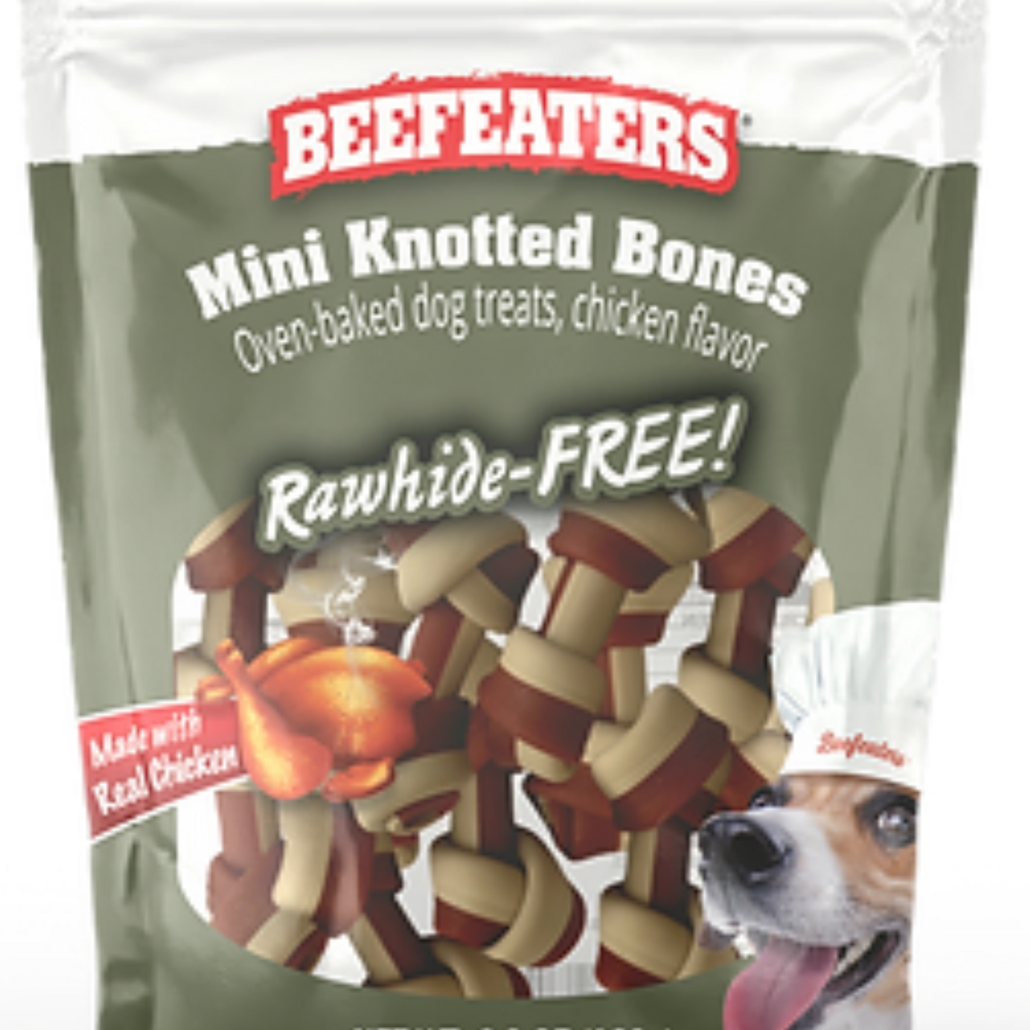 Beefeaters Rawhide Free Mini Knotted Bones Chicken