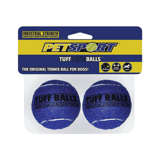 Petsport Tuff Ball Dog Toy Blue 2 count (2.5"D) - DS