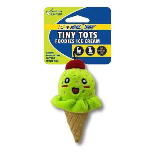 Petsport Tiny Tots Foodies Ice Cream Plush Toy Assorted Colors