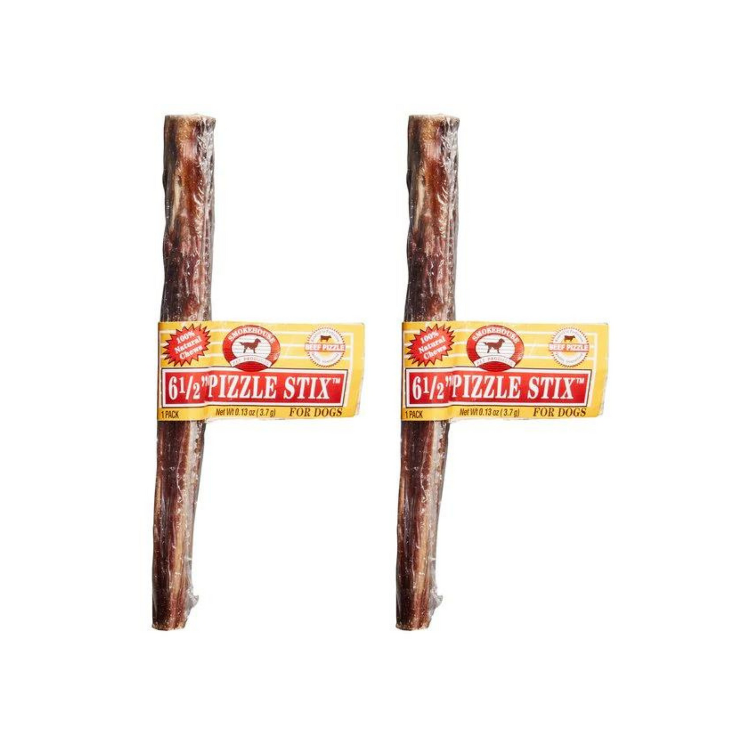 Smokehouse Treats Pizzle Stix Dog Chews - 6.5"(2 Pack) - DS