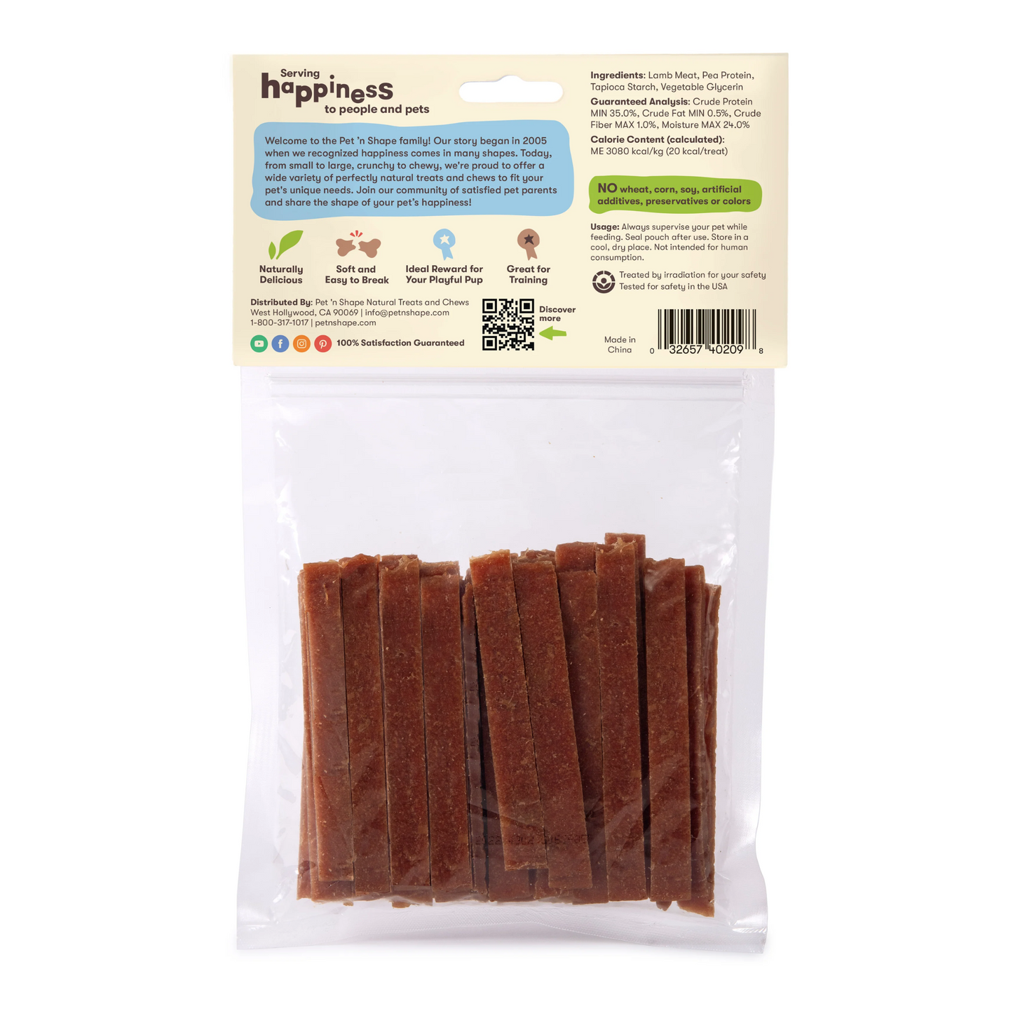 Pet 'n Shape Lamb Strips Dog Treat - DS