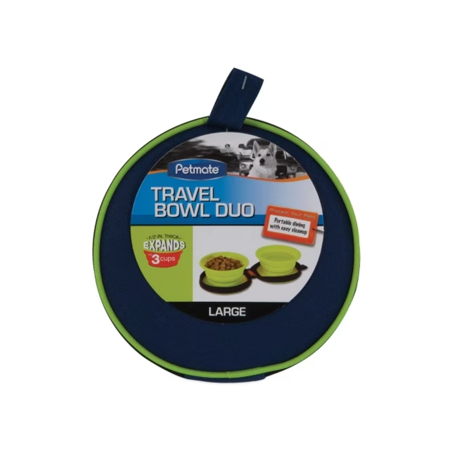 Petmate Silicone Travel Duo Bowl Green - DS