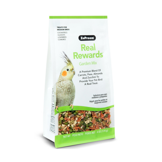 ZuPreem Real Rewards Garden Mix Treats for Medium Birds- DS