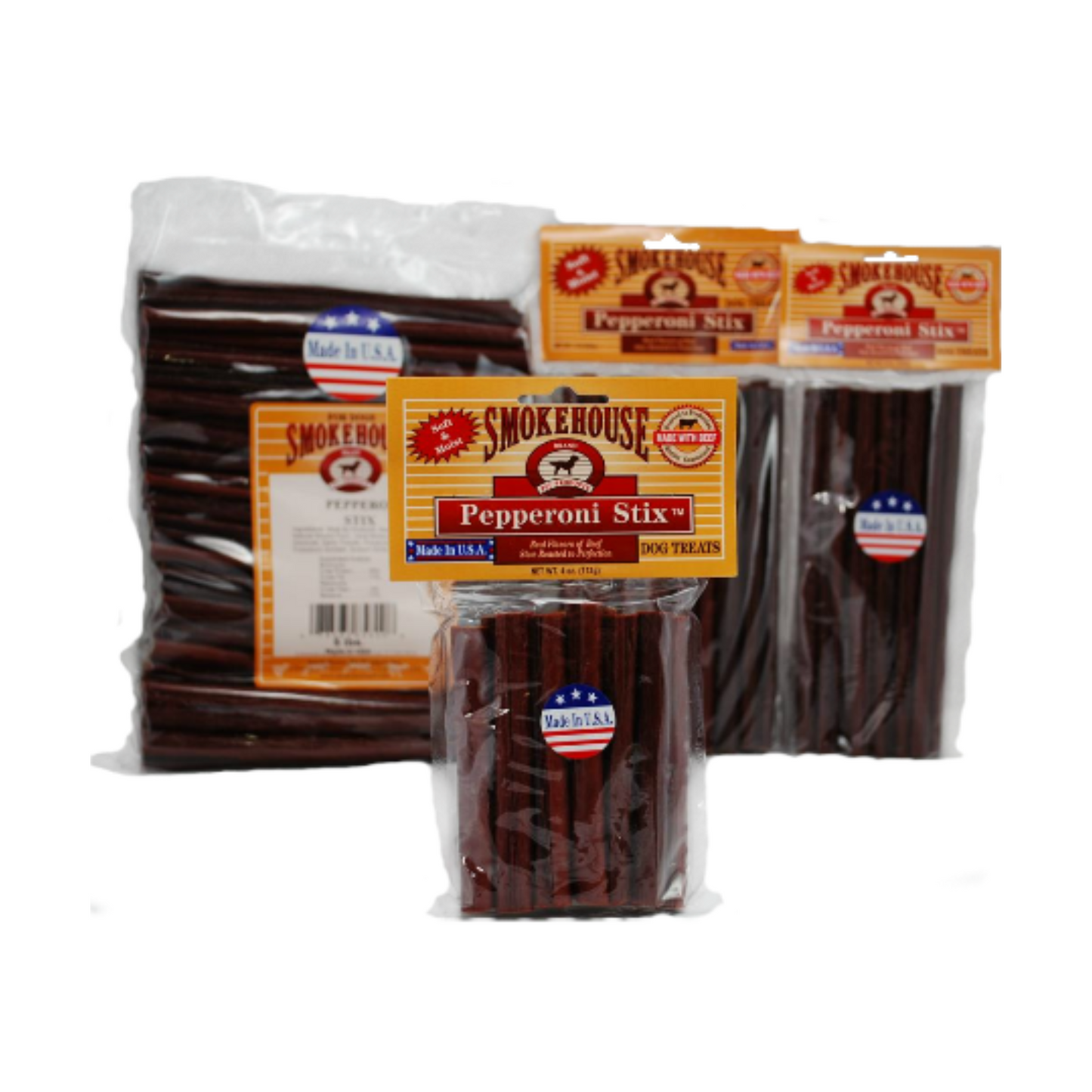 Smokehouse Pepperoni Stix Dog Treats 8" - DS